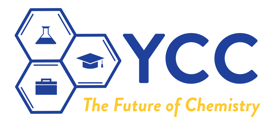 YCC logo with "The Future of Chemistry" and a beaker, briefcase and grad cap